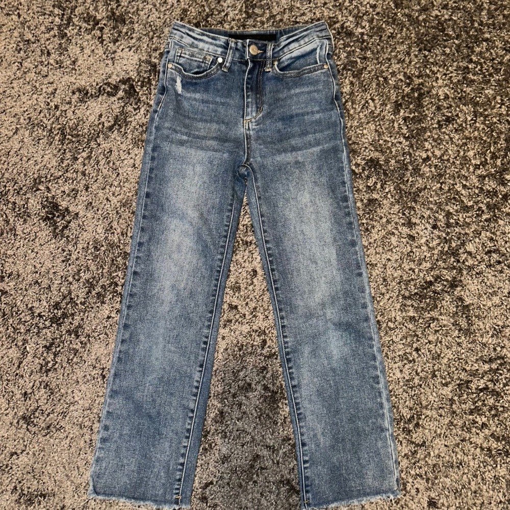 Joe's Jeans Girls Jeans Distressed Raw Hem Denim Blue‎ Kids Size 10